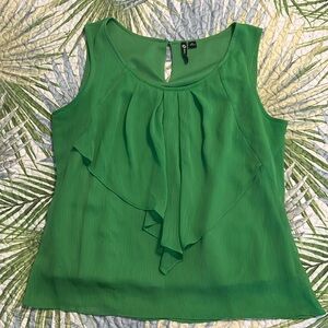 Milano green sleeveless top size XL